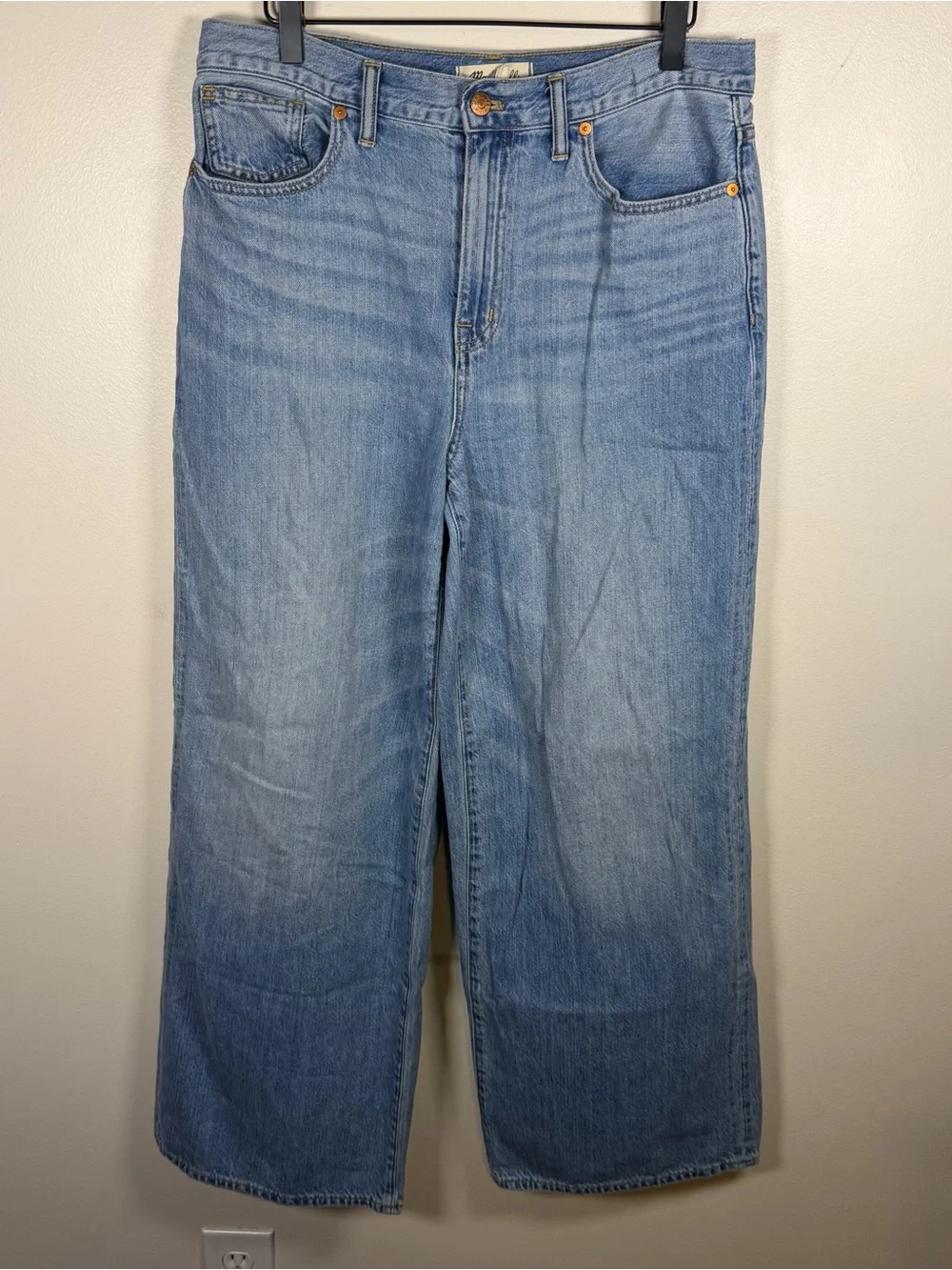 Madewell Superwide-Leg Jeans Medium Wash Women Size 29 Lightweight Cotton Baggy